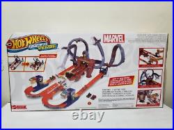 Toy Car Track Set, RacerVerse Spider-Man's Web-Slinging Speedway, Competitive