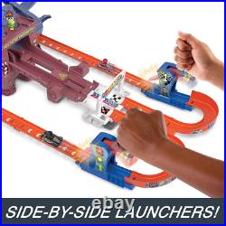 Toy Car Track Set, Racerverse Spider-Man'S Web-Slinging Speedway, Competitive Ra