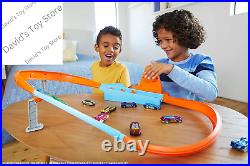 Toy Car Track Set, Rapid Raceway Champion, Multi-Car Launcher, Connects to Other