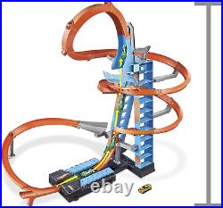 Toy Car Track Set, Sky Crash Tower More than 2.5-Ft Tall, Includes 164 Scale Ve