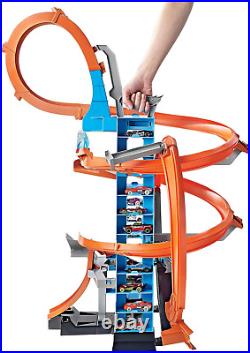 Toy Car Track Set, Sky Crash Tower More than 2.5-Ft Tall, Includes 164 Scale Ve