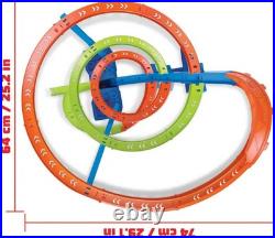 Toy Car Track Set Spiral Speed Crash, Powered by Motorized Booster, 29-in Tal