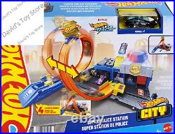 Toy Car Track Set, Super Police Station Playset with 164 Scale Die-Cast Vehicle