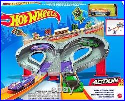 Toy Car Track Set Super Speed Blastway Dual-Track Racing Playset 164 Scale