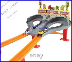 Toy Car Track Set Super Speed Blastway Playset, Dual-Track Racing for 1 or 2 Pla