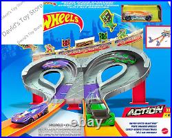 Toy Car Track Set Super Speed Blastway Playset, Dual-Track Racing for 1 or 2 Pla