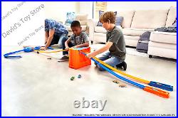 Toy Car Track Set, Track Builder Playset, Deluxe Stunt Box with 25 Component Par