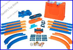 Toy Car Track Set, Track Builder Playset, Deluxe Stunt Box with 25 Component Par