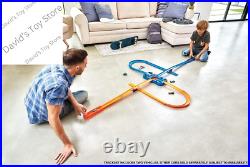 Toy Car Track Set, Track Builder Playset, Deluxe Stunt Box with 25 Component Par