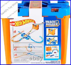 Toy Car Track Set, Track Builder Playset, Deluxe Stunt Box with 25 Component Par