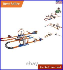 Toy Car Track Set, Track Builder Playset Total Turbo Takeover with 164 Scale