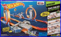 Toy Car Track Set, Track Builder Playset Total Turbo Takeover with 164 Scale Ve