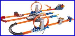 Toy Car Track Set, Track Builder Playset Total Turbo Takeover with 164 Scale Ve