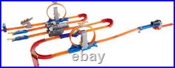Toy Car Track Set, Track Builder Playset Total Turbo Takeover with 164 Scale Ve