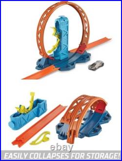 Toy Car Track Set, Track Builder Unlimited Playset Loop Kicker Pack, 10 Track