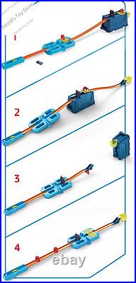 Toy Car Track Set, Track Builder Unlimited Stunt Crash Box Playset with 18 Build