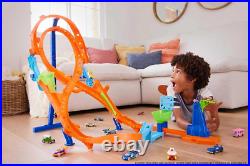 Toy Car Track Set with Figure-8 Jump & 164 Scale Vehicle, 2-Ft Tall Track, Conn