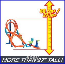 Toy Car Track Set with Figure-8 Jump & 164 Scale Vehicle, 2-Ft Tall Track, Conn