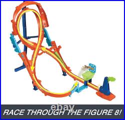 Toy Car Track Set with Figure-8 Jump & 164 Scale Vehicle, 2-Ft Tall Track, Conn
