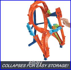 Toy Car Track Set with Figure-8 Jump & 164 Scale Vehicle, 2-Ft Tall Track, Conn