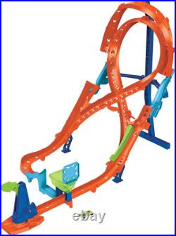 Toy Car Track Set with Figure-8 Jump & 164 Scale Vehicle, 2-Ft Tall Track, Conn
