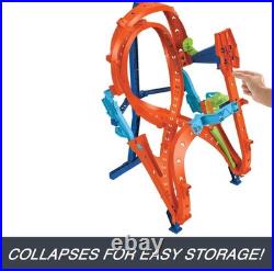 Toy Car Track Set with Figure-8 Jump & 164 Scale Vehicle, 2-ft Tall Track, C