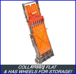 Toy Car Track Set with Lights, Sounds & 6 164 Scale Vehicles, Super 6-Lane Race