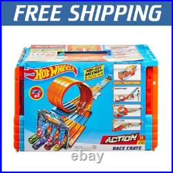 Toy Car Track Set with Mega Jump & Drag Race
