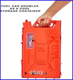 Track Builder Unlimited Toy Car Set with Transformable Fuel Can Stunt Box