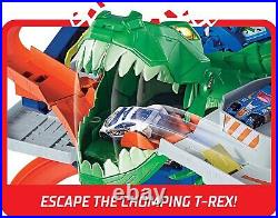 Track Set, Ultimate Garage Toy Vehicle Playset with Moving T-Rex Dinosaur, Stora