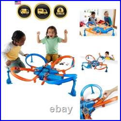 Track Set with 164 Scale Toy Car, 4 Intersections for Crashing, Powered by a
