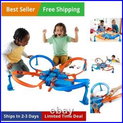 Track Set with 164 Scale Toy Car, 4 Intersections for Crashing, Powered by a