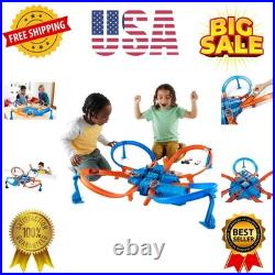 Track Set with 164 Scale Toy Car, 4 Intersections for Crashing, Powered by a