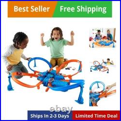 Track Set with 164 Scale Toy Car, 4 Intersections for Crashing, Powered by a