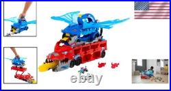 Transformable City Toy Car Track Set with Fire-Breathing Dual Dragons & Vehicles Transformable City Toy Car Track Set with Fire-Breathing Dual Dragons & Vehicles