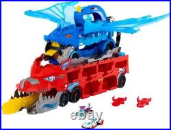 Transformable City Toy Car Track Set with Fire-Breathing Dual Dragons & Vehicles Transformable City Toy Car Track Set with Fire-Breathing Dual Dragons & Vehicles