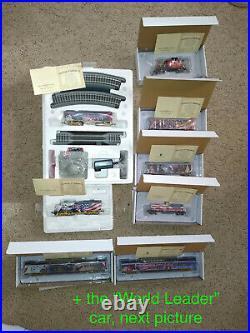 Trump Train Set, Bradford Exchange engine, 8 cars, and tracks