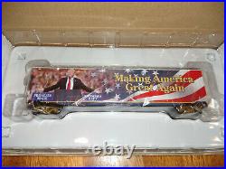 Trump Train Set, Bradford Exchange engine, 8 cars, and tracks