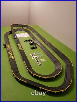 Tyco HO NASCAR Banked Double Oval Slot Car Race Track Set/Lot With #3 & #43