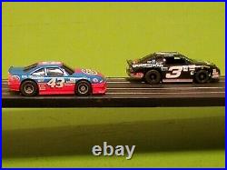 Tyco HO NASCAR Banked Double Oval Slot Car Race Track Set/Lot With #3 & #43