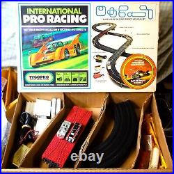 Tyco Pro International Racing 2 Lane Ho Slot Car Race Track Set 2 Run Cars Tjet