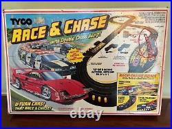 Tyco Race & Chase 6214 Slot Car Race Set Doube Cross Jump, NEW Orig. Sealed Box