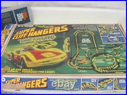 Tyco Super Cliff Hangers with Nite Glow Electric Slot Car Track Set 1984 W Cars