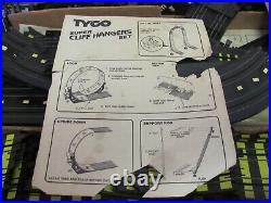 Tyco Super Cliff Hangers with Nite Glow Electric Slot Car Track Set 1984 W Cars