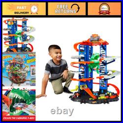 Ultimate Garage Track Playset with 2 Toy Cars Hot Wheels Race Set, Fun for Kid