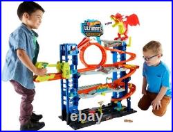 Ultimate Garage Track Set for Hot Wheels 2 Die-Cast Cars, 50+ Vehicle Storage