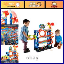 Ultimate Garage Track Set with 2 Die-Cast Cars Hot Wheels City Playset