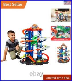 Ultimate Garage Track Set with 2 Toy Cars, City Playset with Multi-Level Side