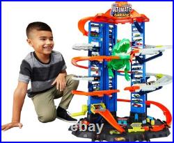 Ultimate Garage Track Set with 2 Toy Cars, City Playset with Multi-Level Side