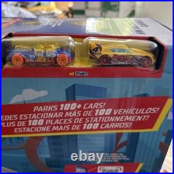 Ultimate Garage Track Set with 2 Toy Cars, Dinosaur T Rex Hot Wheel City New